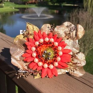 Gift Box for a unique gift! Orange golden floral
